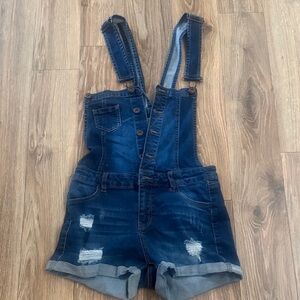 Wax Jean Dark Blue Denim Overalls